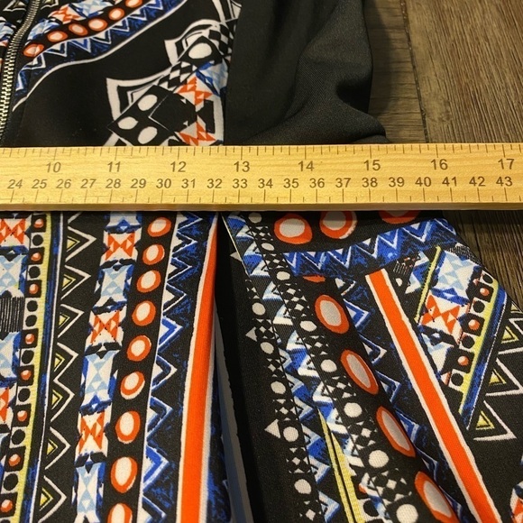 Mossimo A-line Geo tribal boho Dress With Zipper Front Closure sleeveless size L - Picture 7 of 9